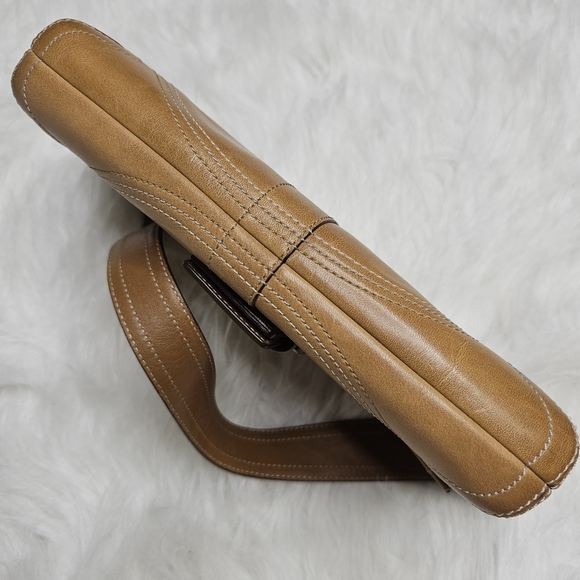 COACH Camel Soho Leather Shoulder Bag L056 8a05 with Scarf and Dustbag - Picture 14 of 16